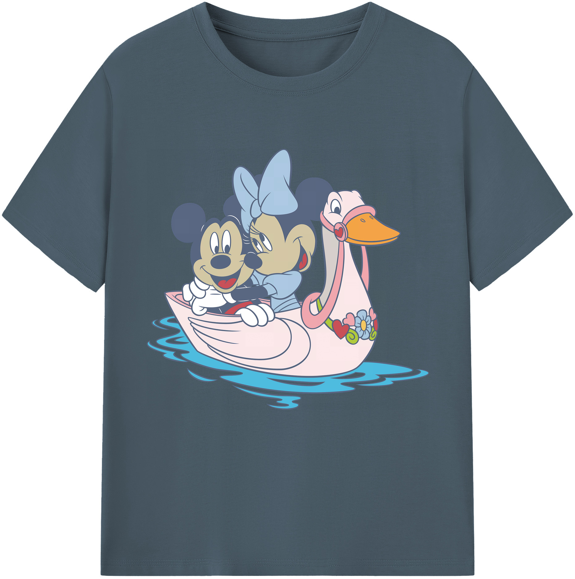 （画像用） ミッキーマウス Mickey Mouse 綿100％半袖Tシャツ（フロントプリント）